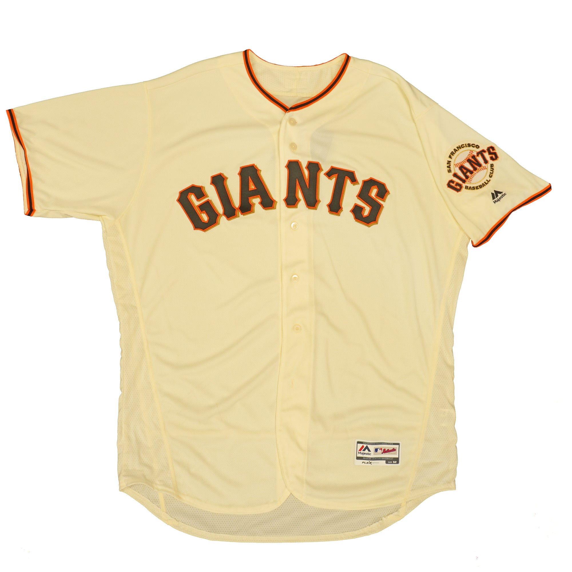 Mens MLB San Francisco Giants Authentic On Field Flex Base Jersey - Home Cream