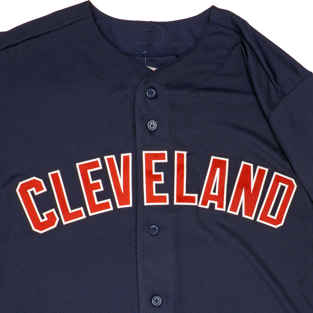 Mens MLB Cleveland Indians Authentic On Field Flex Base Jersey - Navy Alternate