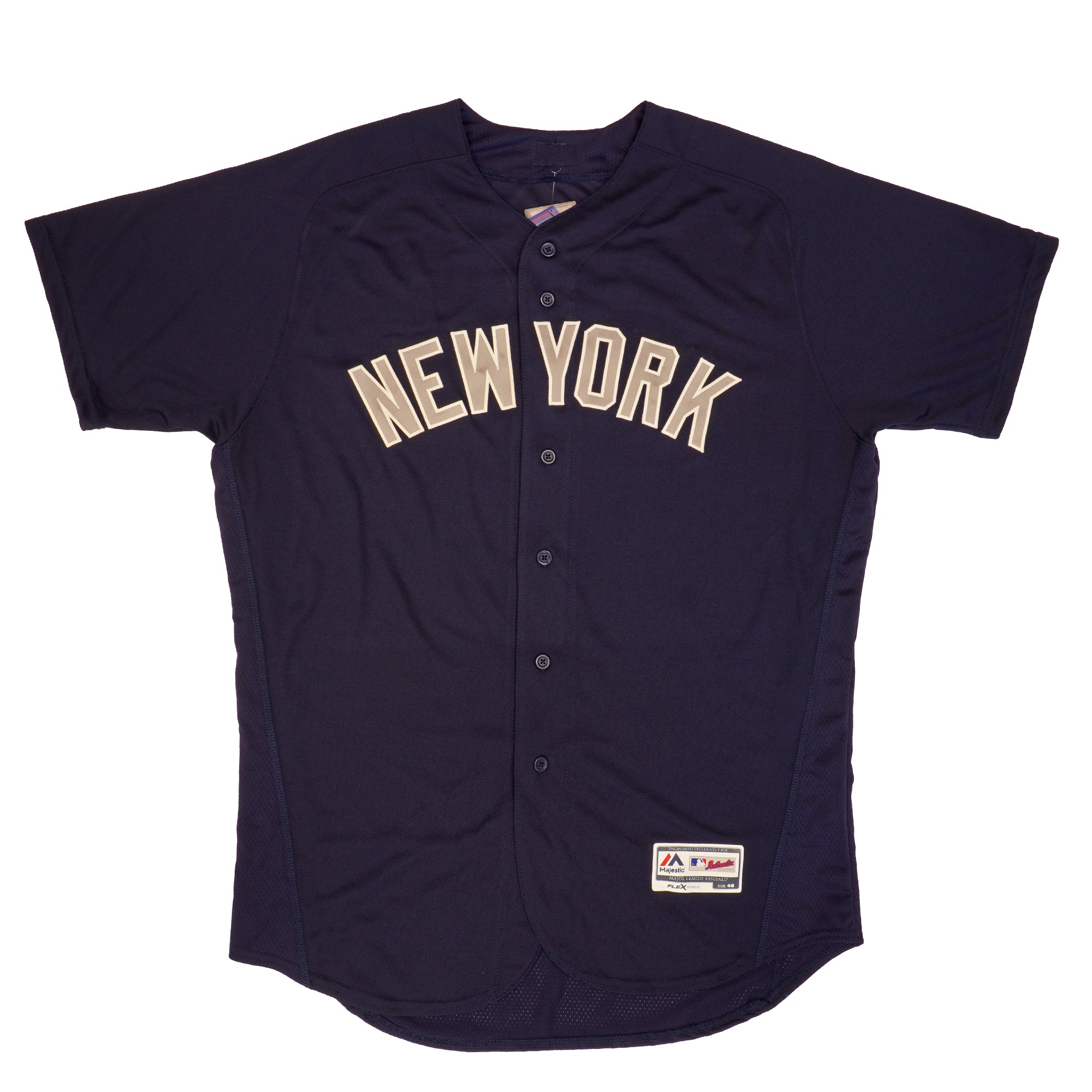 Mens MLB New York Yankees Authentic On Field Flex Base Jersey - Navy Wordmark