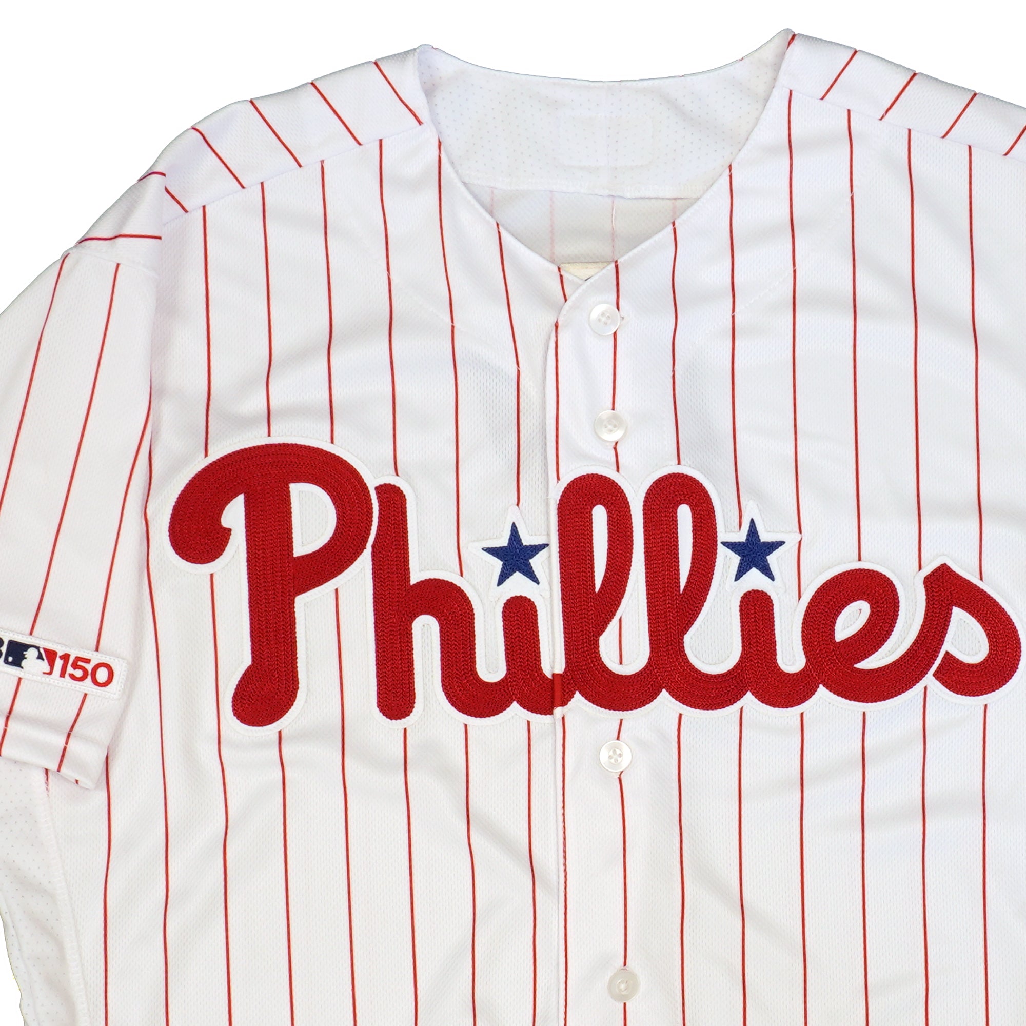 Mens MLB Philadelphia Phillies Authentic On Field Flex Base Jersey - Home White