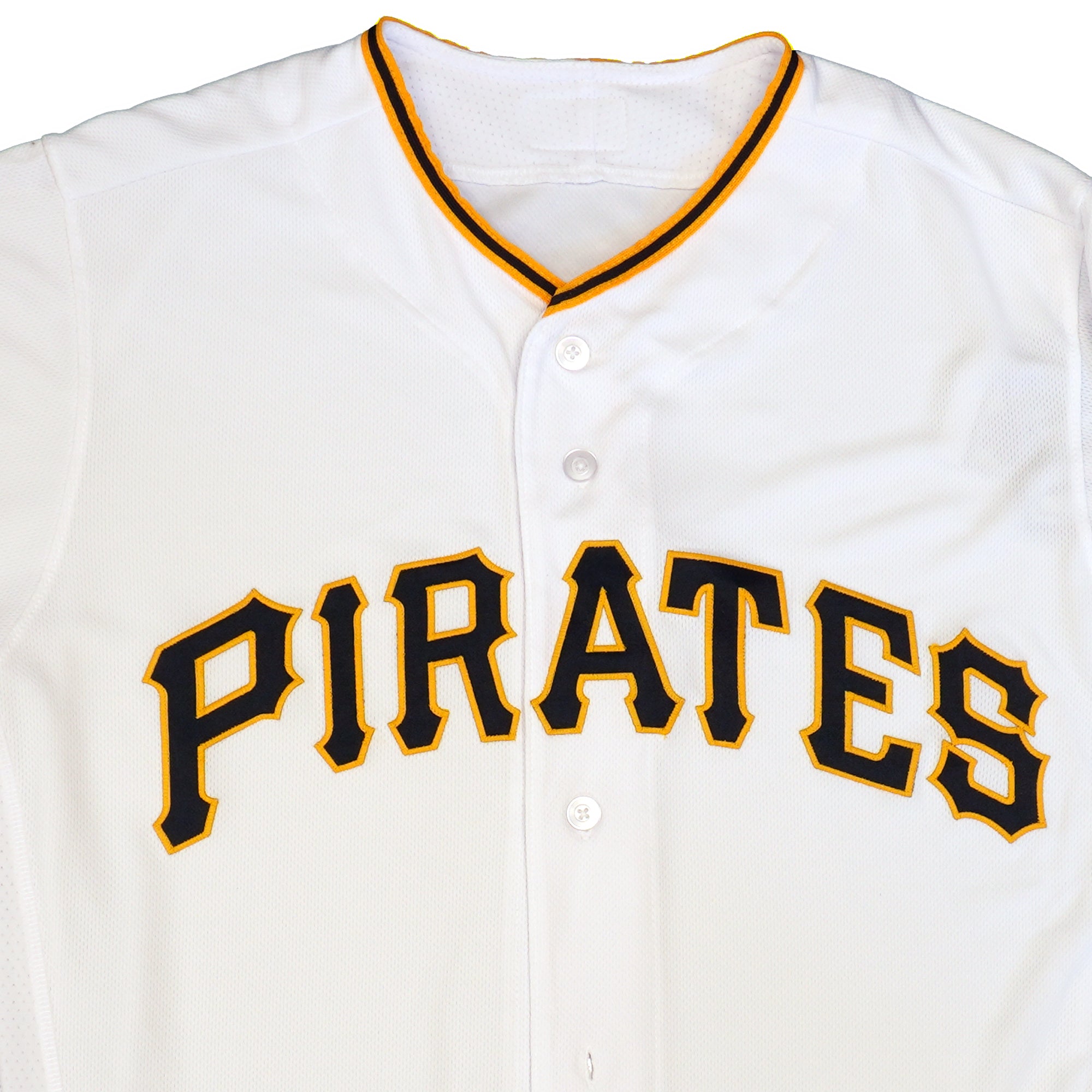 Mens MLB Pittsburgh Pirates Authentic On Field Flex Base Jersey - Home White