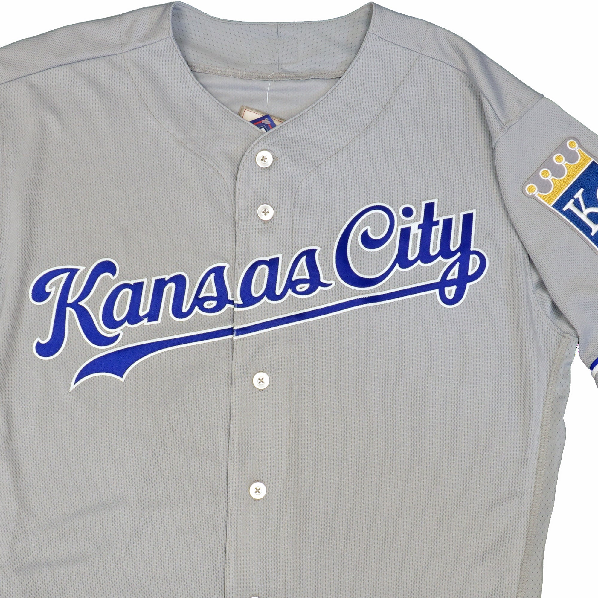 Mens MLB Kansas City Royals Authentic On Field Flex Base Jersey - Road Gray