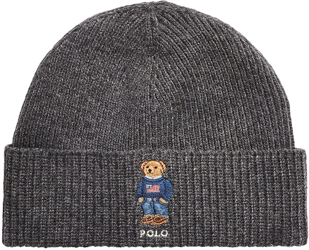 [PC0873-032] Mens Polo Ralph Lauren SOLID FLAG BEAR BEANIE