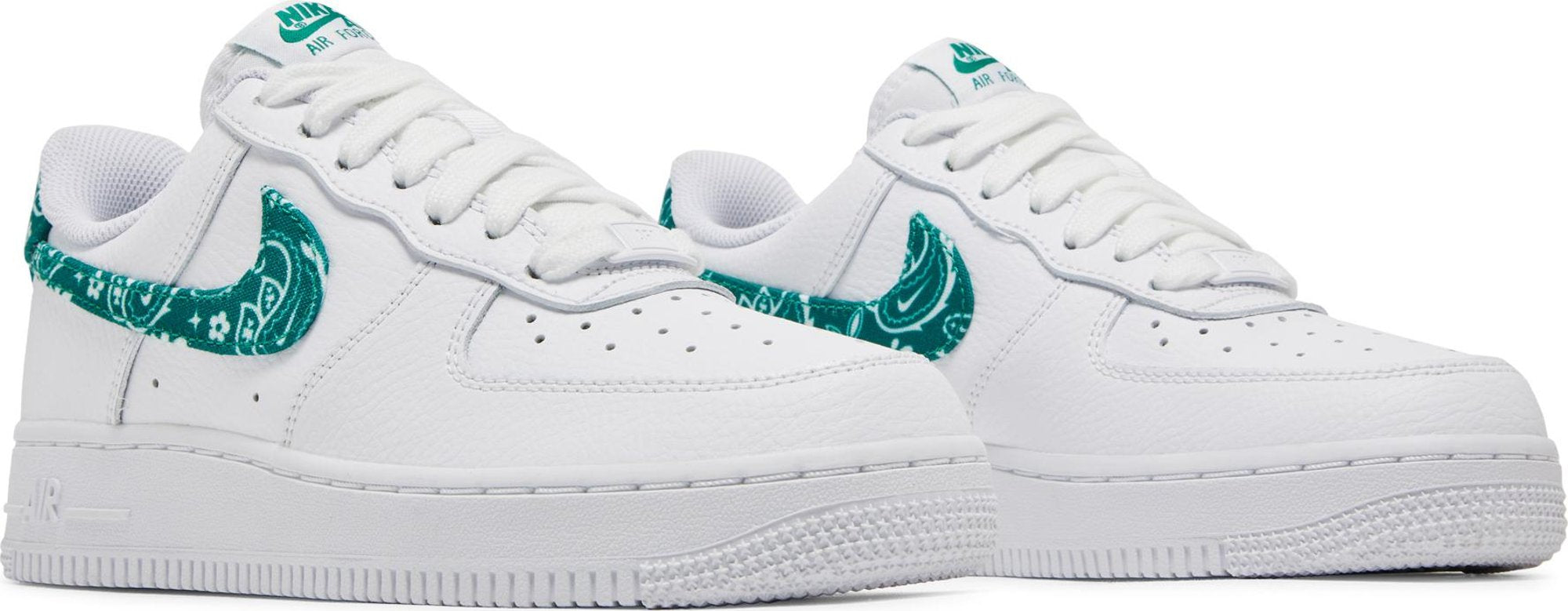 [DH4406-102] Womens Nike Air Force 1 Low '07 Essential 'White Green Paisley'