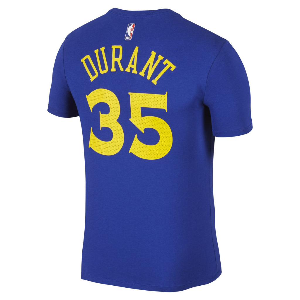 [870774-497] Mens Nike NBA Golden State Warriors Name & Number Kevin Durant T-shirt