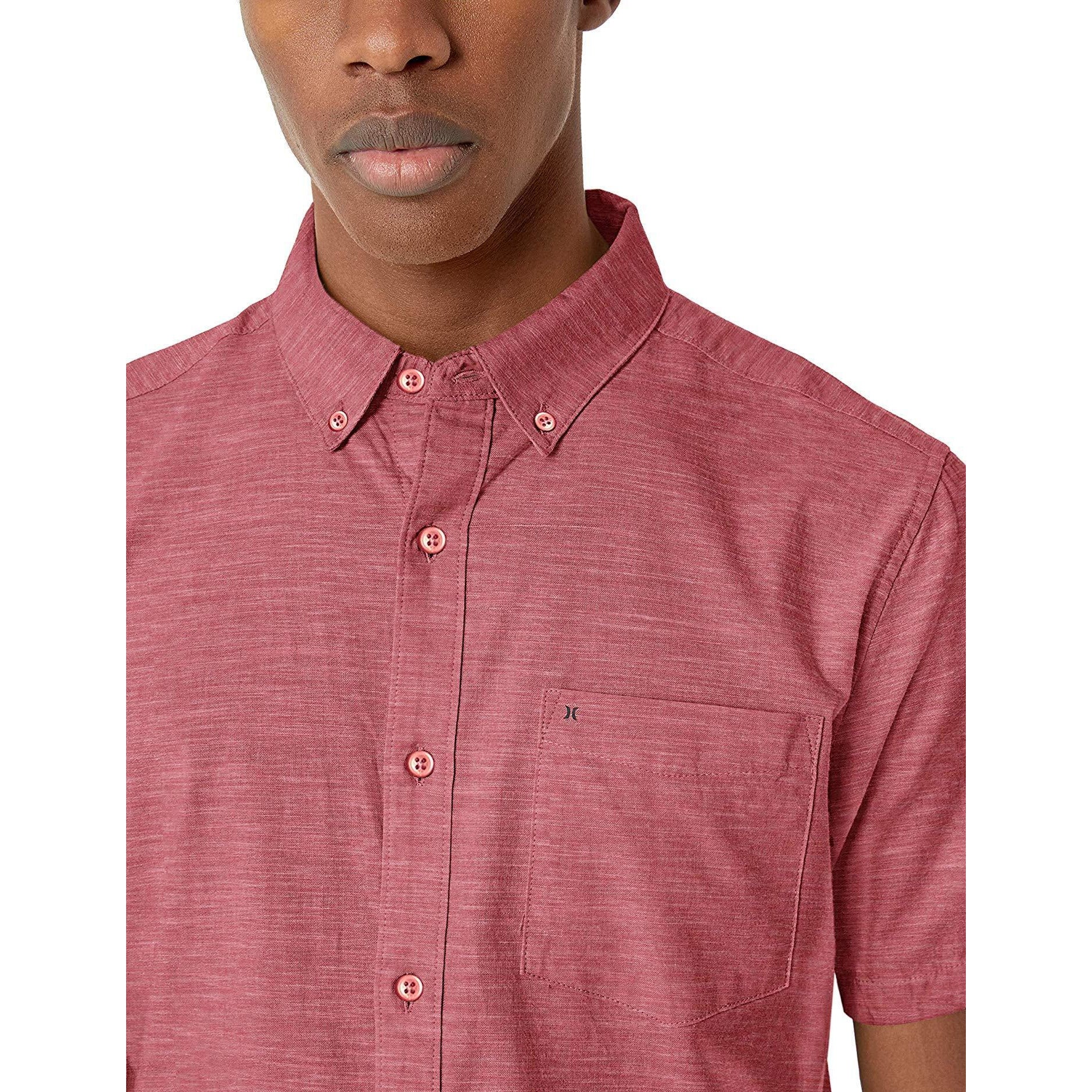 [895020-820] Mens Hurley One & Only 2.0 Textured Short Sleeve Button Up