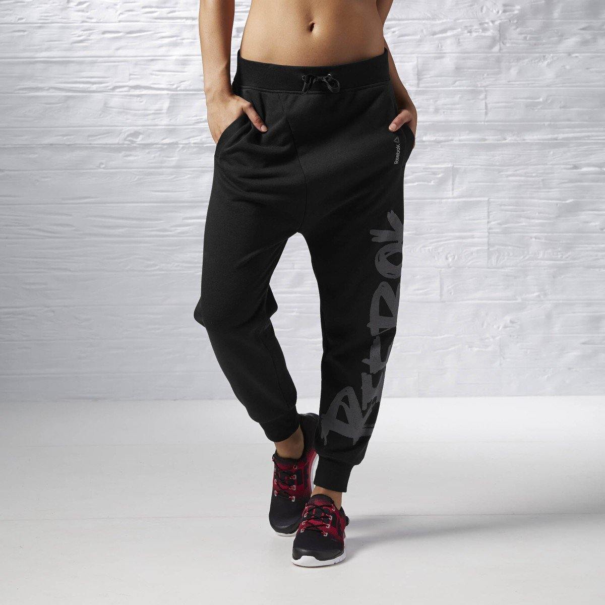 [AB1956] Womens Reebok Dance Knit Drop Crotch Pants - sneakAR