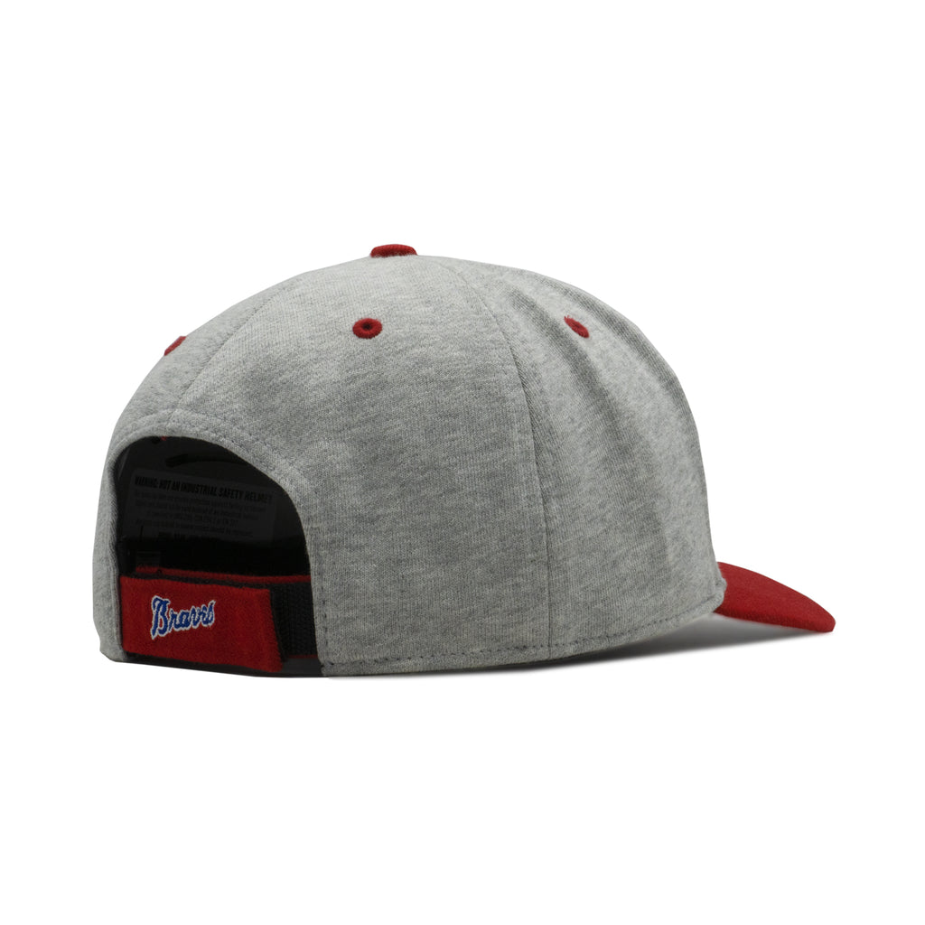 Mens 47 Brand Atlanta Braves MVP Strapback - Grey/Red