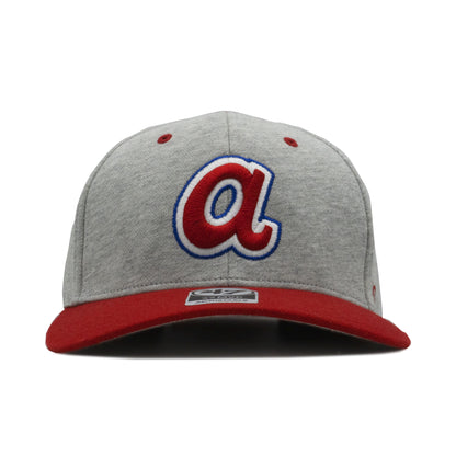 Mens 47 Brand Atlanta Braves MVP Strapback - Grey/Red