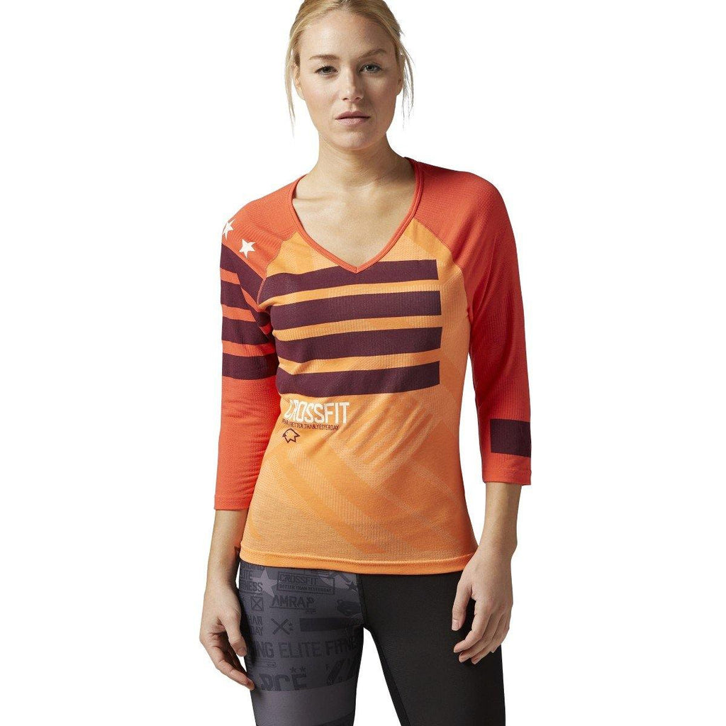[AI9405] Womens Reebok RCF Crossfit Burnout 3/4 Tee - sneakAR