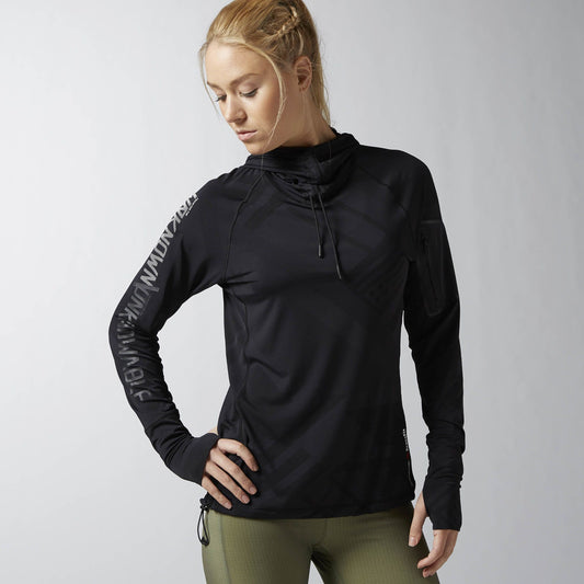 [AI9414] Womens Crossfit Jacquard Longsleeve Hoodie