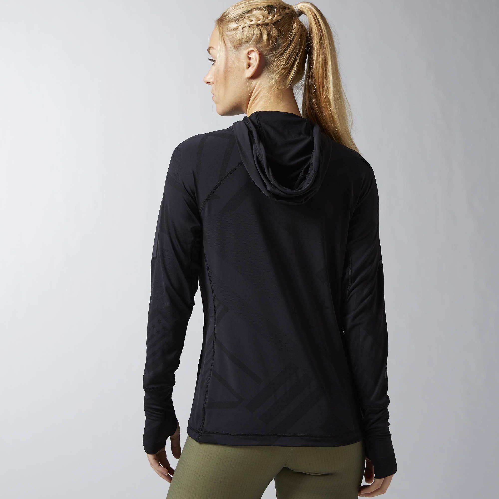 [AI9414] Womens Crossfit Jacquard Longsleeve Hoodie