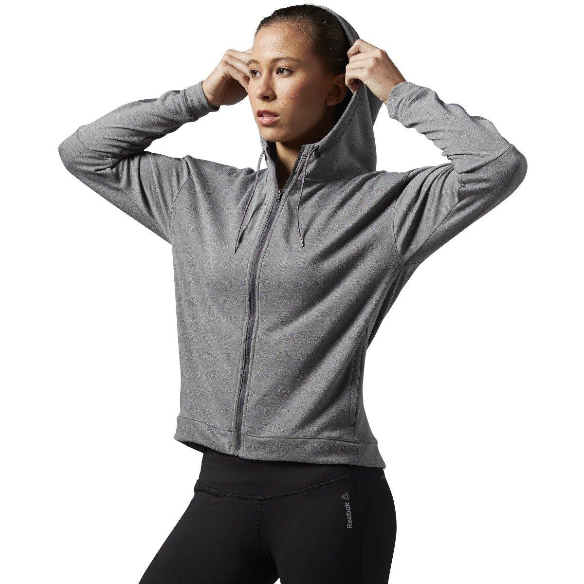 [AJ3405] Womens Reebok Workout Ready Zip Hoodie - sneakAR