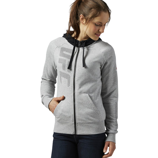 [AJ4471] Womens Reebok UFC UFAN Full Zip Hoody