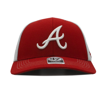 Mens 47 Brand Atlanta Braves MVP Strapback - Red/Grey