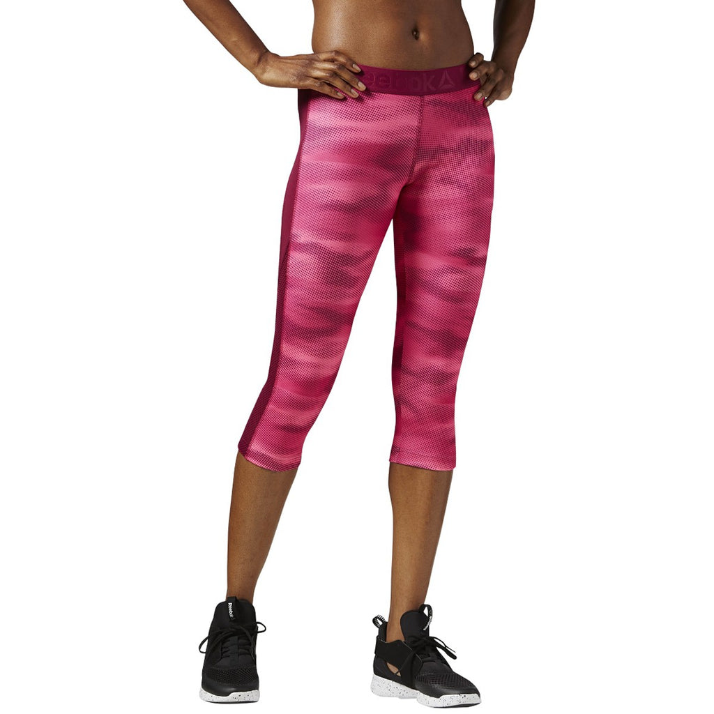 [AY2121] Womens Reebok Workout Ready Printed Capri