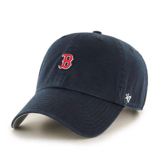 Mens 47 Brand Boston Red Sox Clean Up Strapback - Navy Blue (Small Logo) - sneakAR