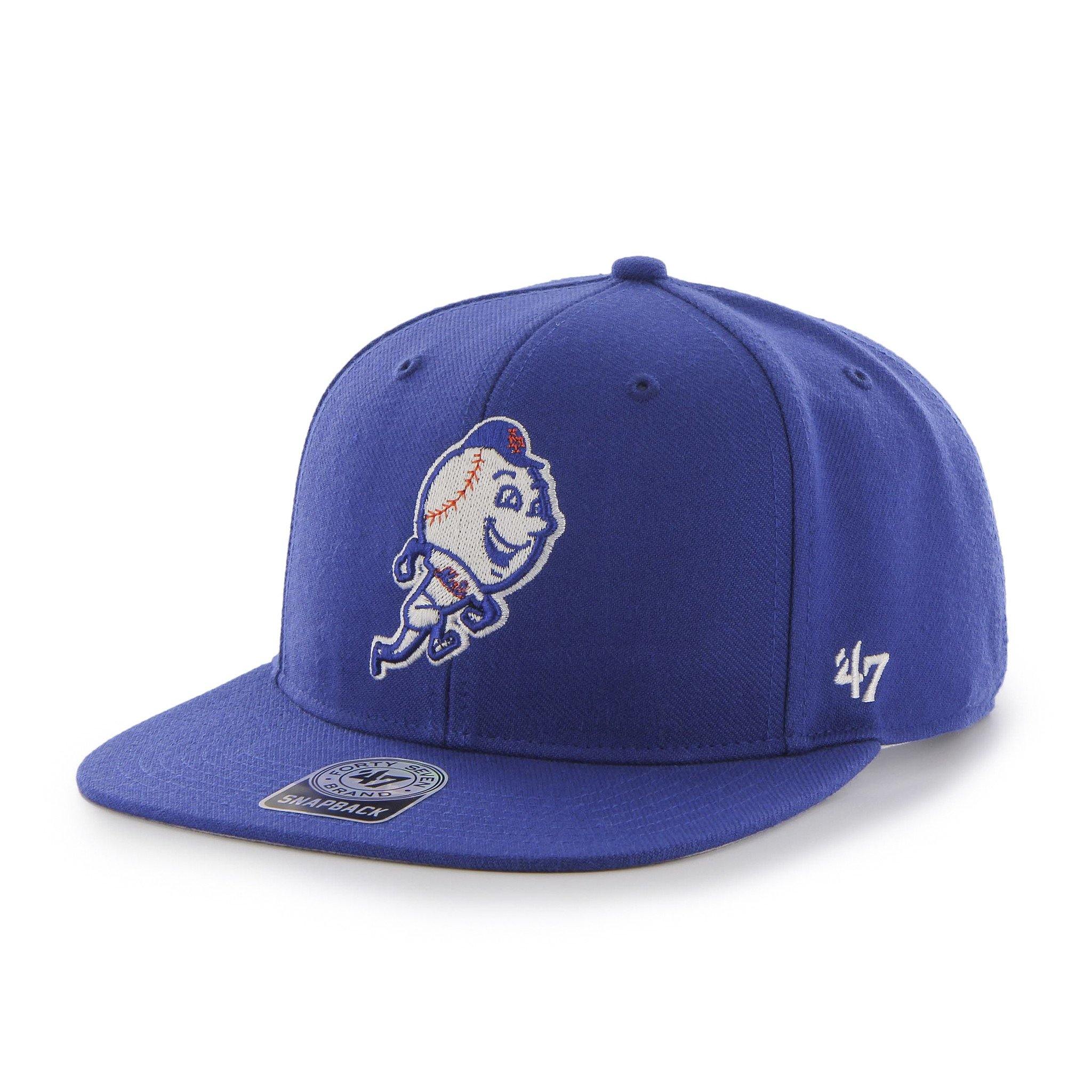 Mens 47 Brand NY Mets Captain Snapback - Blue - sneakAR