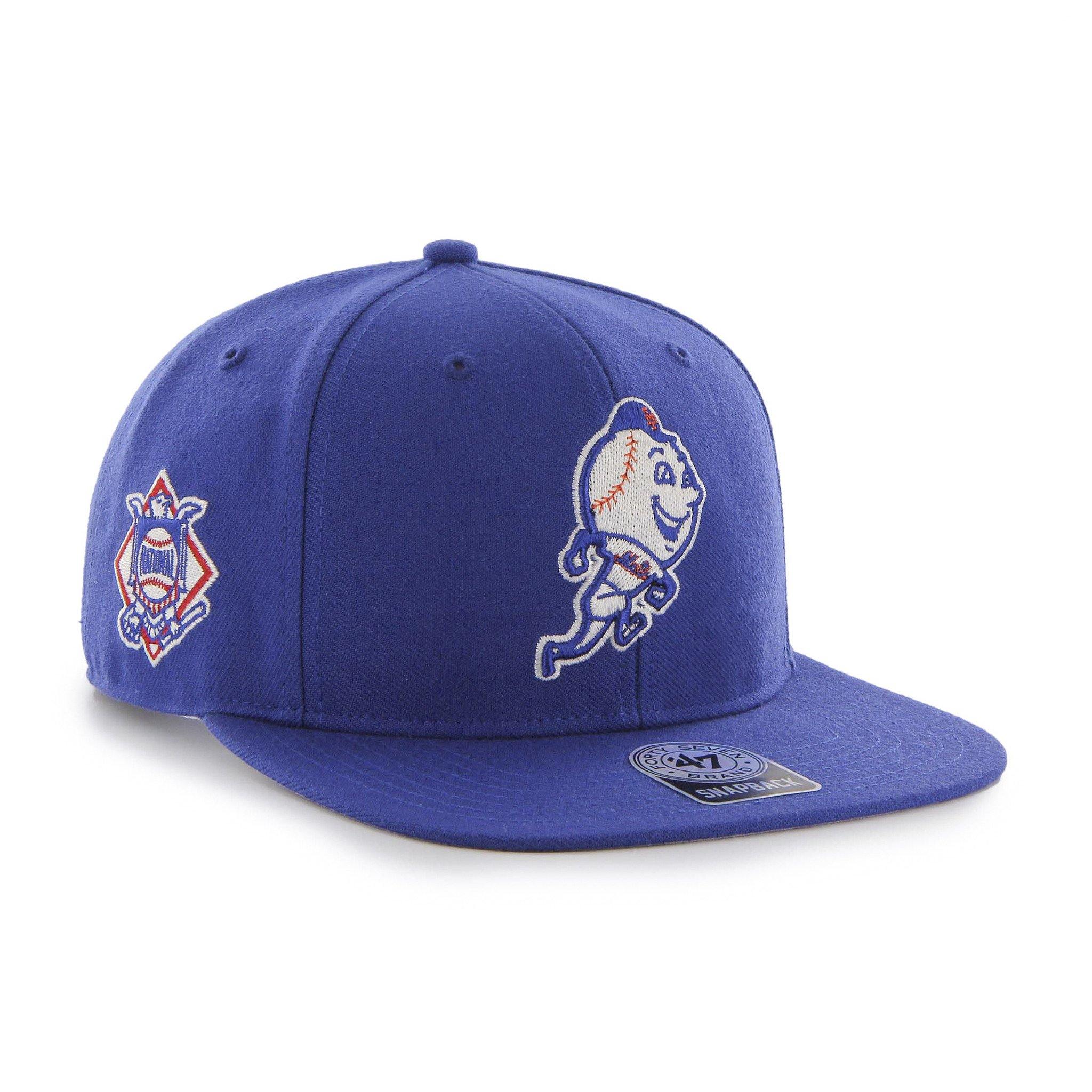 Mens 47 Brand NY Mets Captain Snapback - Blue - sneakAR