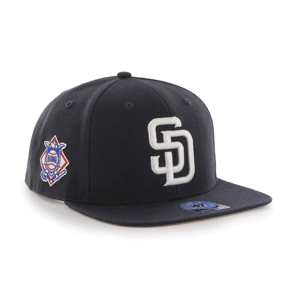 Mens 47 Brand San Diego Padres Captain Snapback - Blue - sneakAR