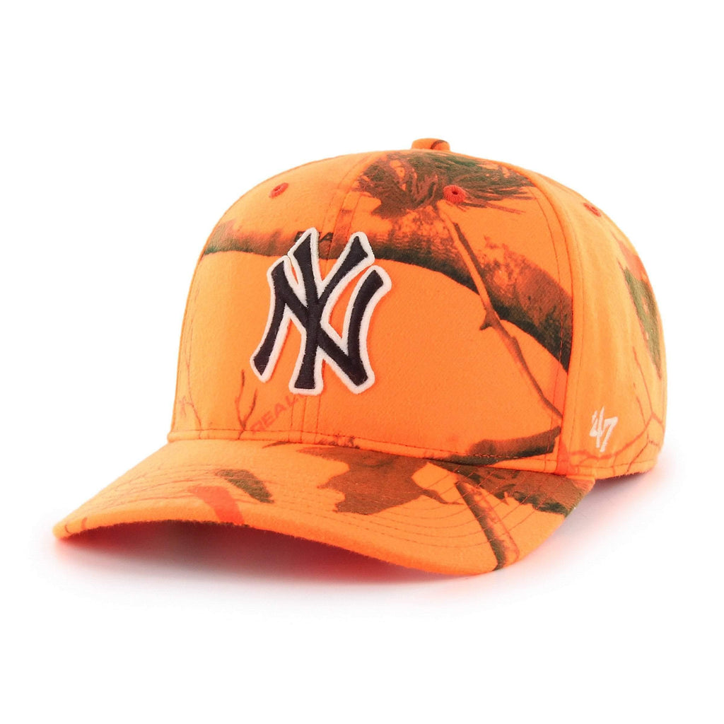 Mens 47 Brand NY Yankees Tree Line MVP DP Strapback - Orange Realtree AP - sneakAR