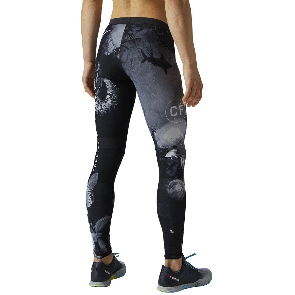 [B45210] Womens Reebok Crossfit Shadow Compression Tights