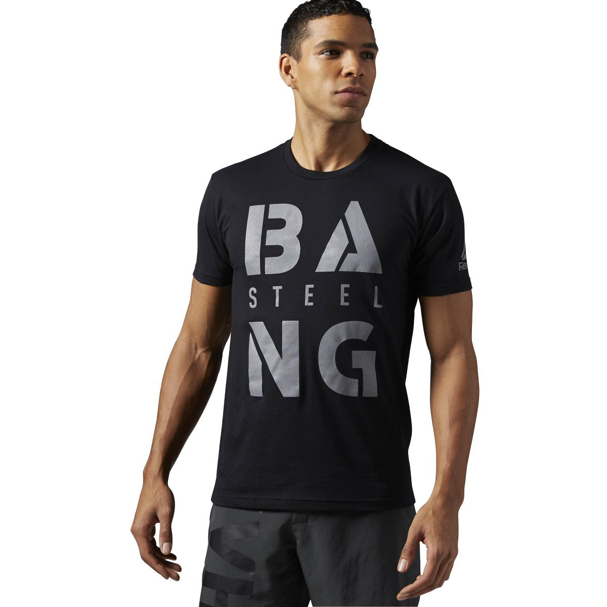 [BA2573] Mens Reebok Crossfit Bang Steel Tee