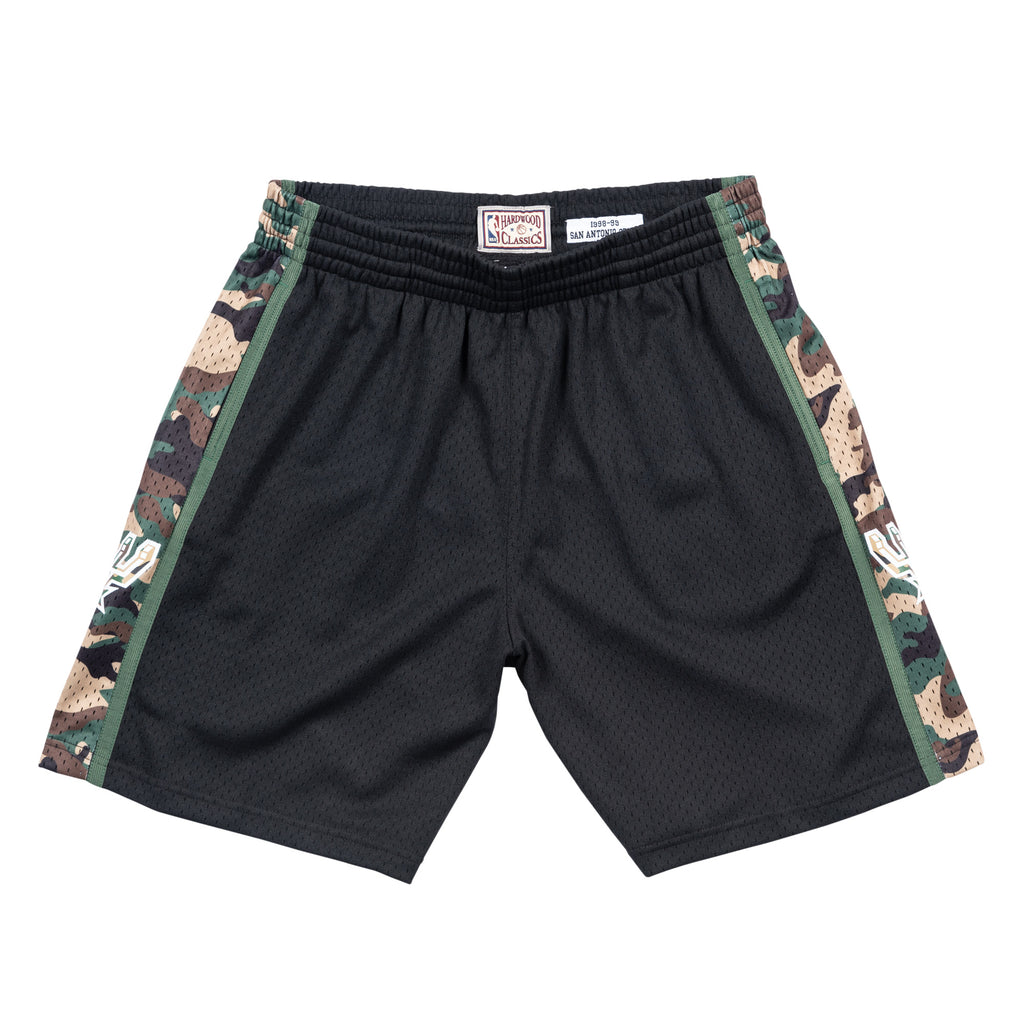 Mens Mitchell & Ness NBA Straight Fire Camo Swingman Shorts 94 San Antonio Spurs