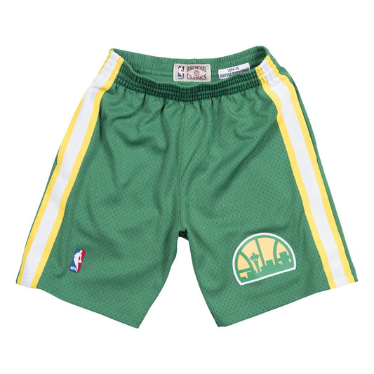 [SMSHGS18252-SSUDKGN94] Mens Mitchell & Ness NBA Swingman Road Shorts Seattle Supersonics 94-95