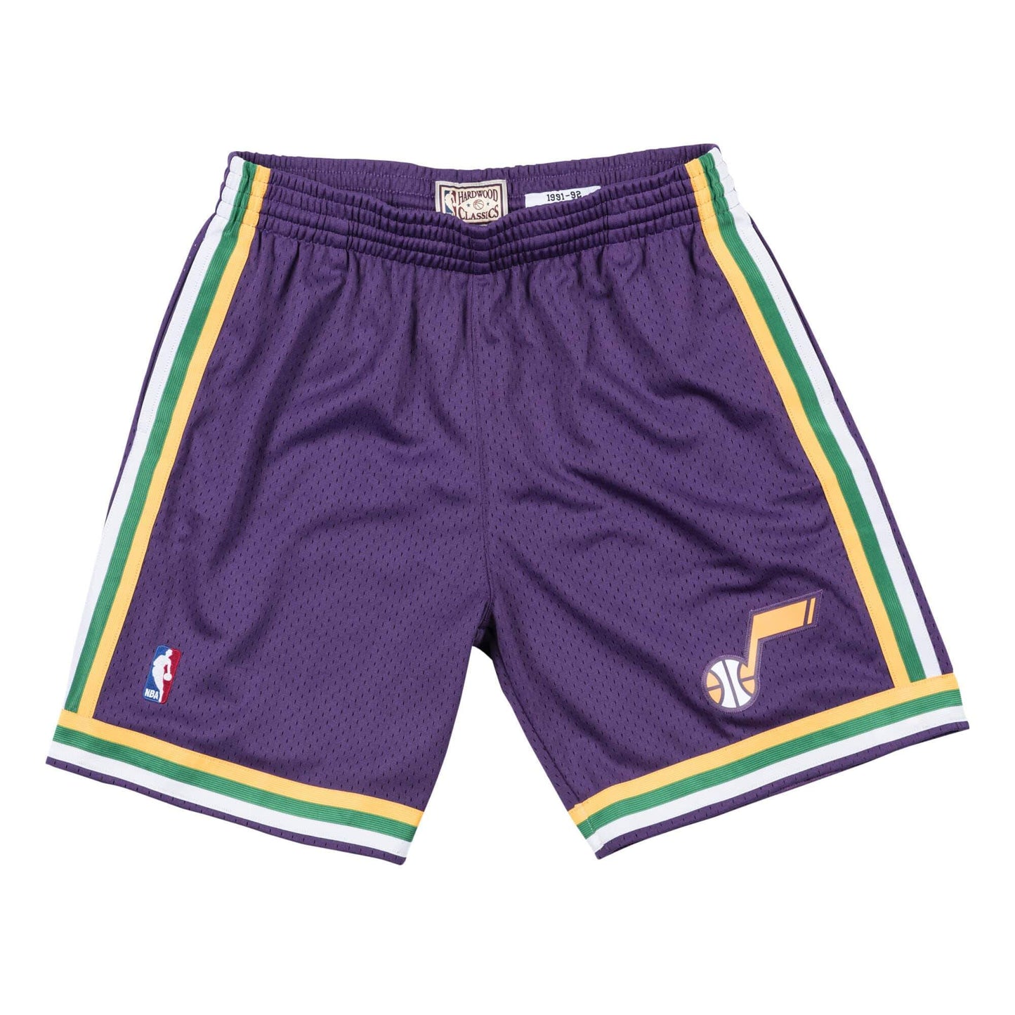 [BA30ZC-UJA-L-NI7] Mens Mitchell & Ness NBA Road Swingman Shorts 1991 Utah Jazz