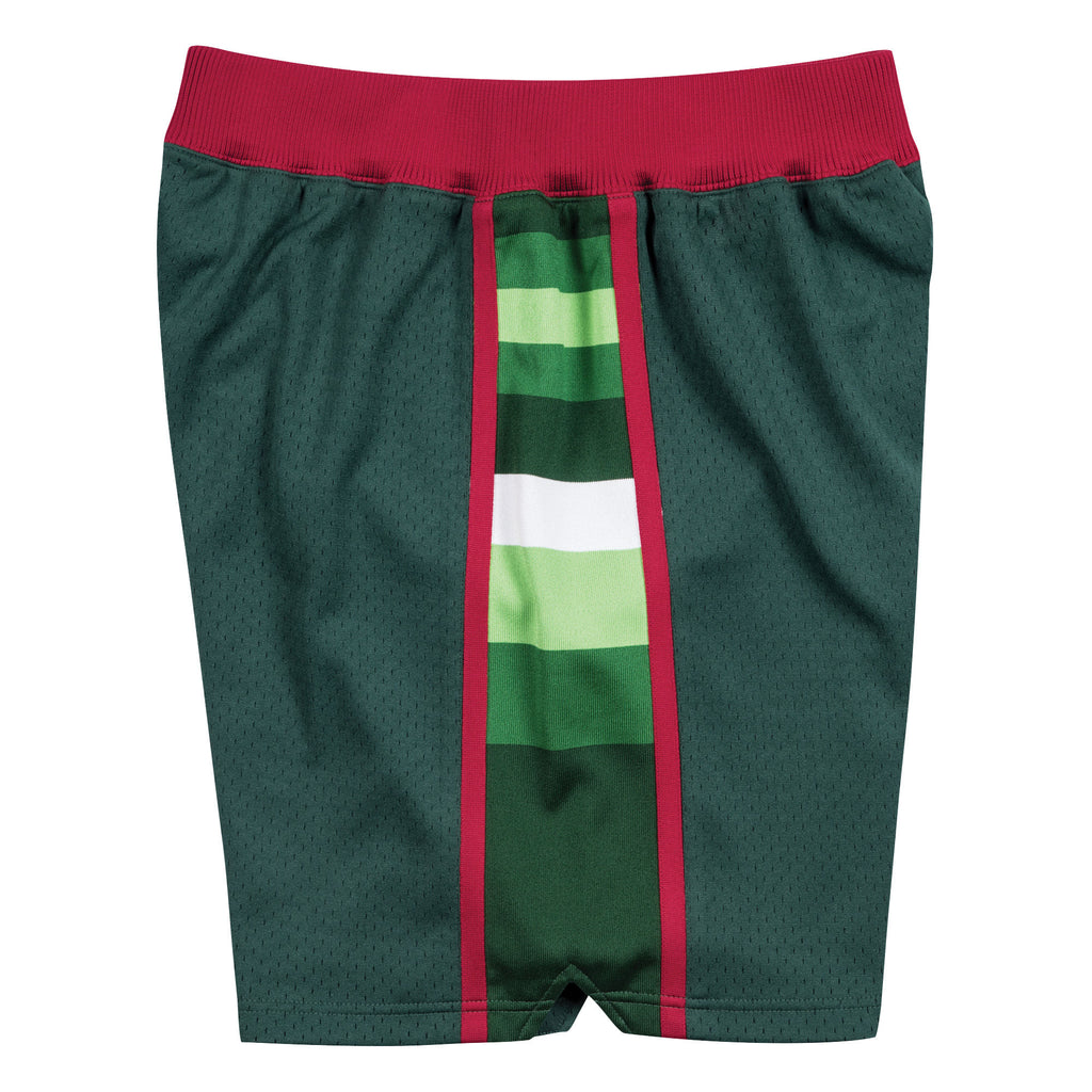 [BA31TC-MBU-E-JHW] Mens Mitchell & Ness NBA 1983-84 Milwaukee Bucks Road Authentic Shorts