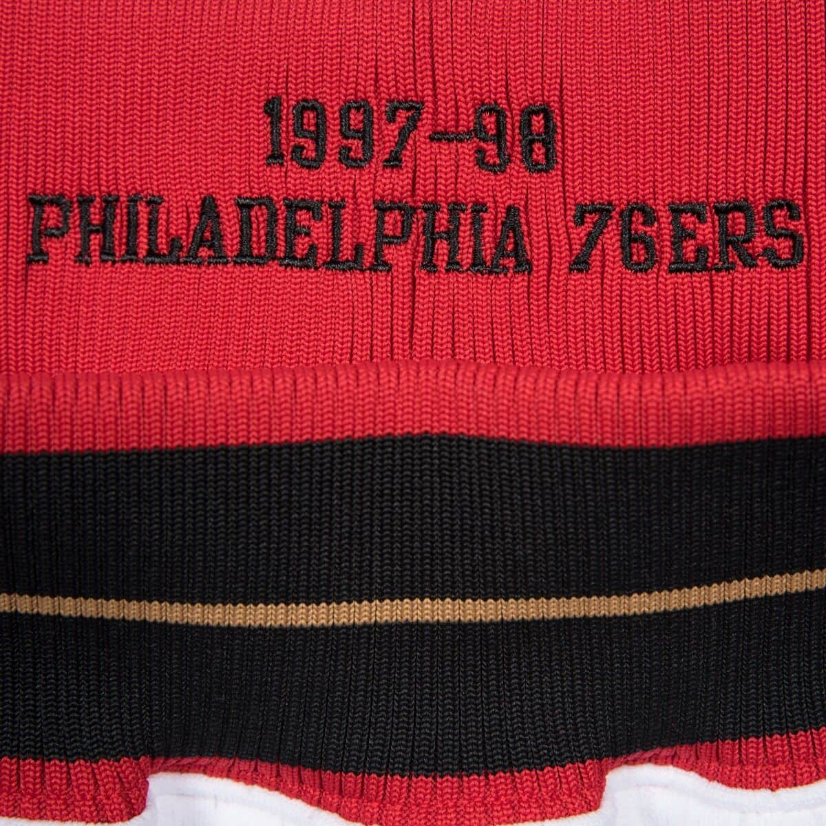 [BA34TS-P76-W-C9S] Mens Mitchell & Ness NBA 1997-98 Authentic Shorts Philadelphia 76ers