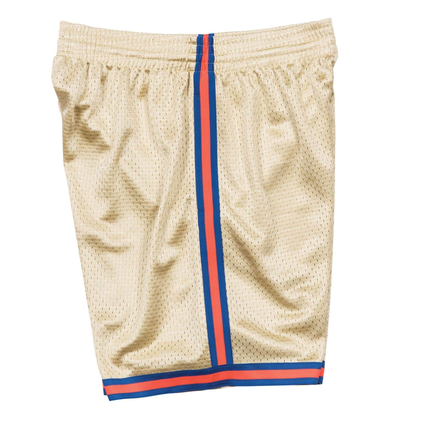 [BA395P-NYK-D-L3Z] Mens Mitchell & Ness NBA Gold Swingman Shorts New York Knicks