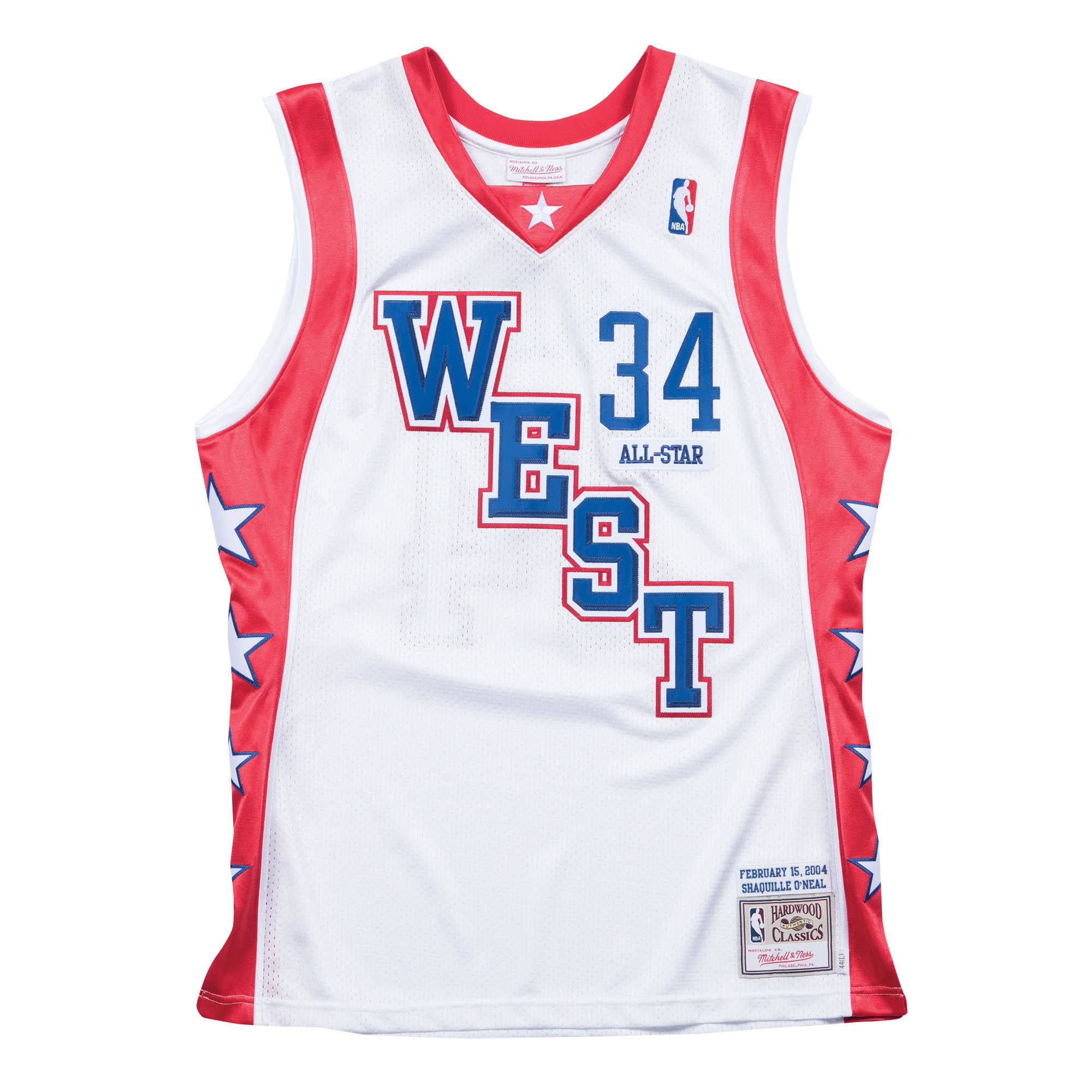 Mens Mitchell & Ness NBA West Authentic Jersey 2004 All-Star Shaquille O'Neal