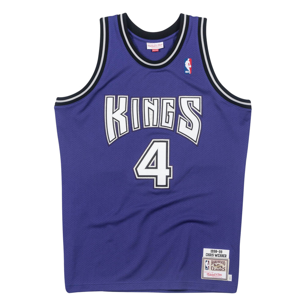 Mens Mitchell & Ness NBA Authentic Jersey Sacramento Kings Chris Webber #4