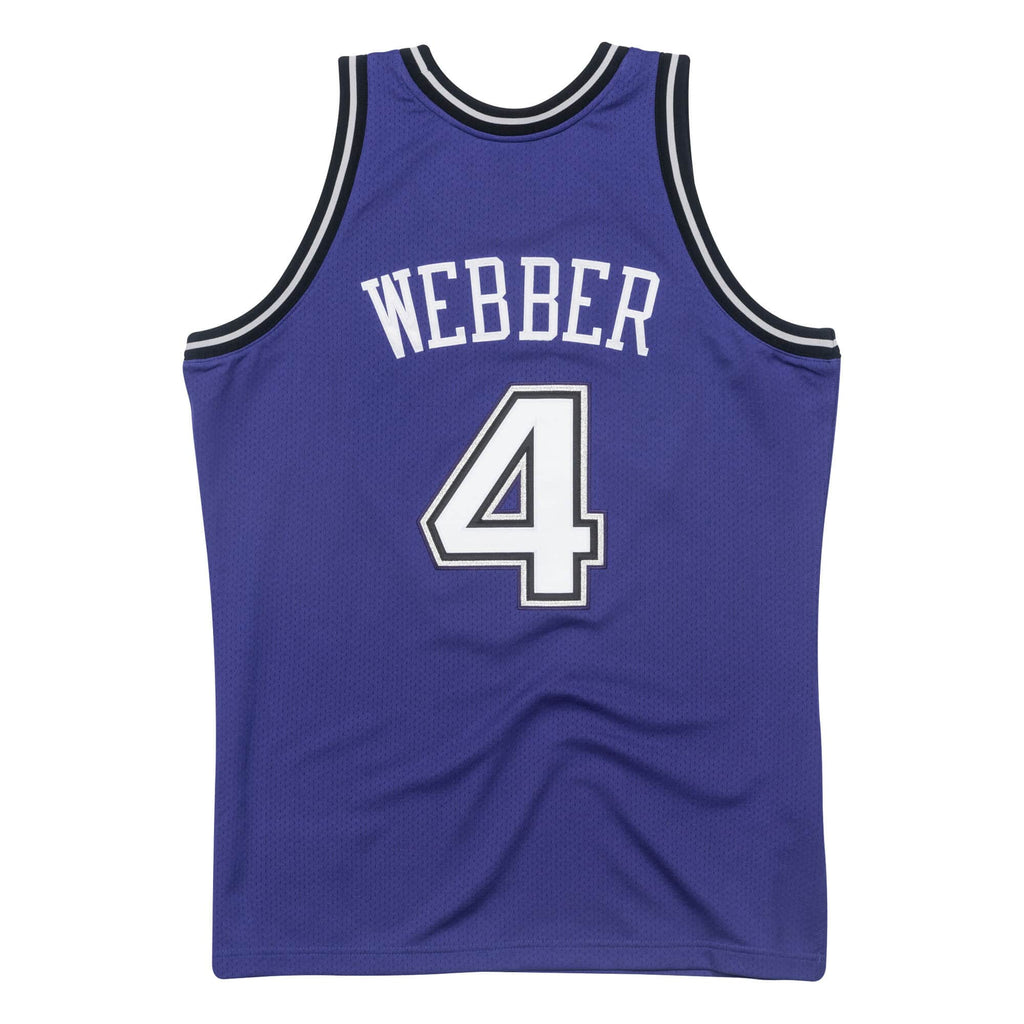 Mens Mitchell & Ness NBA Authentic Jersey Sacramento Kings Chris Webber #4
