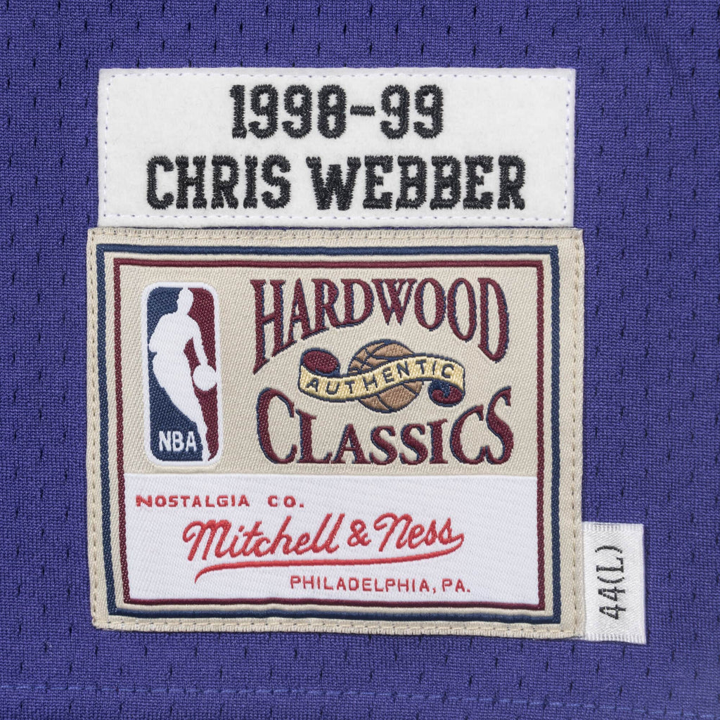 Mens Mitchell & Ness NBA Authentic Jersey Sacramento Kings Chris Webber #4
