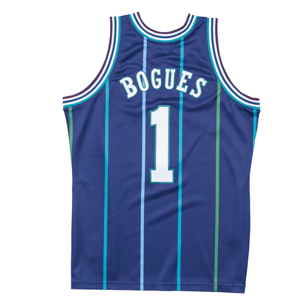 [BA688C-CHO-L-JHH] Mens Mitchell & Ness NBA Authentic Jersey Charlotte Hornets Alternate 1994-95 Muggsy Bogues