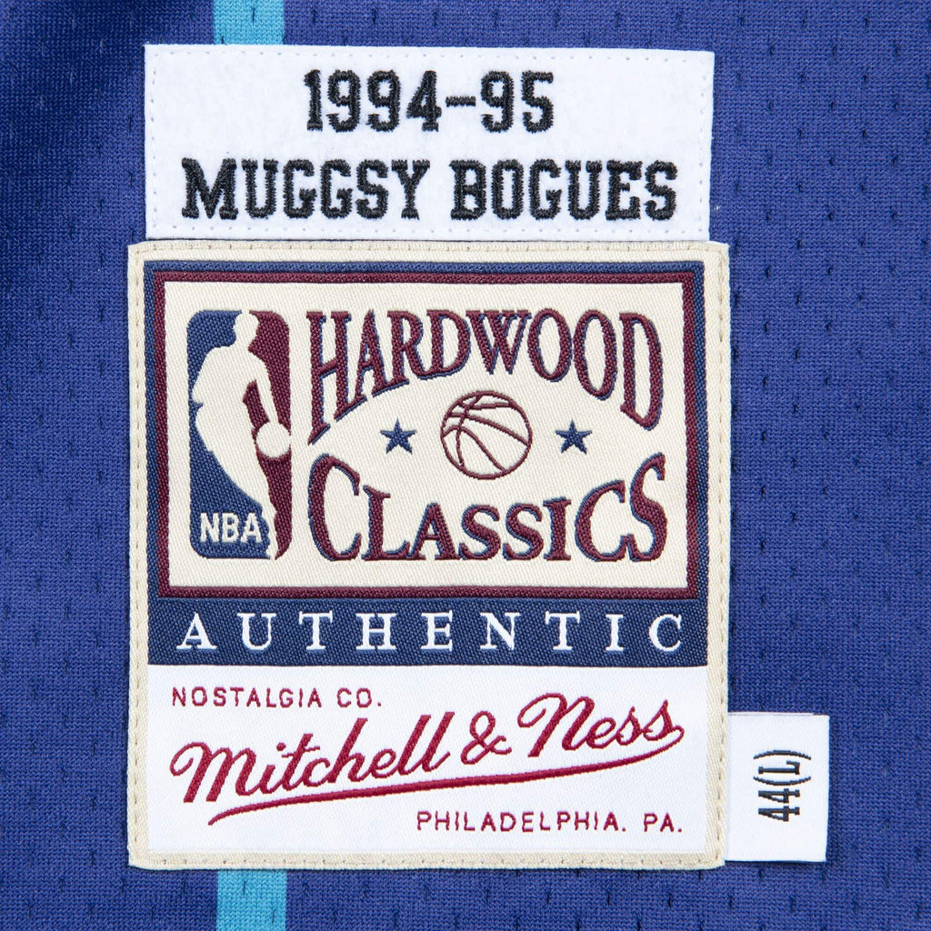 [BA688C-CHO-L-JHH] Mens Mitchell & Ness NBA Authentic Jersey Charlotte Hornets Alternate 1994-95 Muggsy Bogues