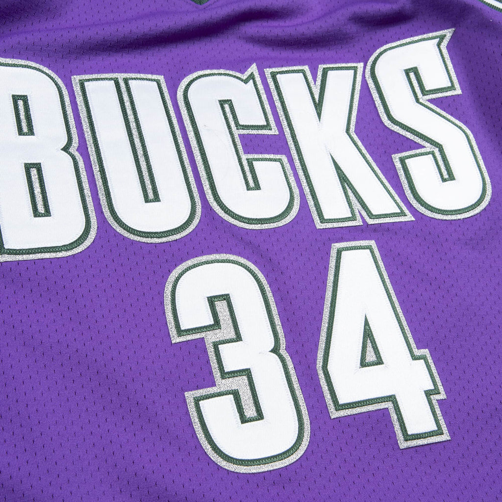 Mens Mitchell & Ness NBA Authentic Jersey Milwaukee Bucks Ray Allen #34