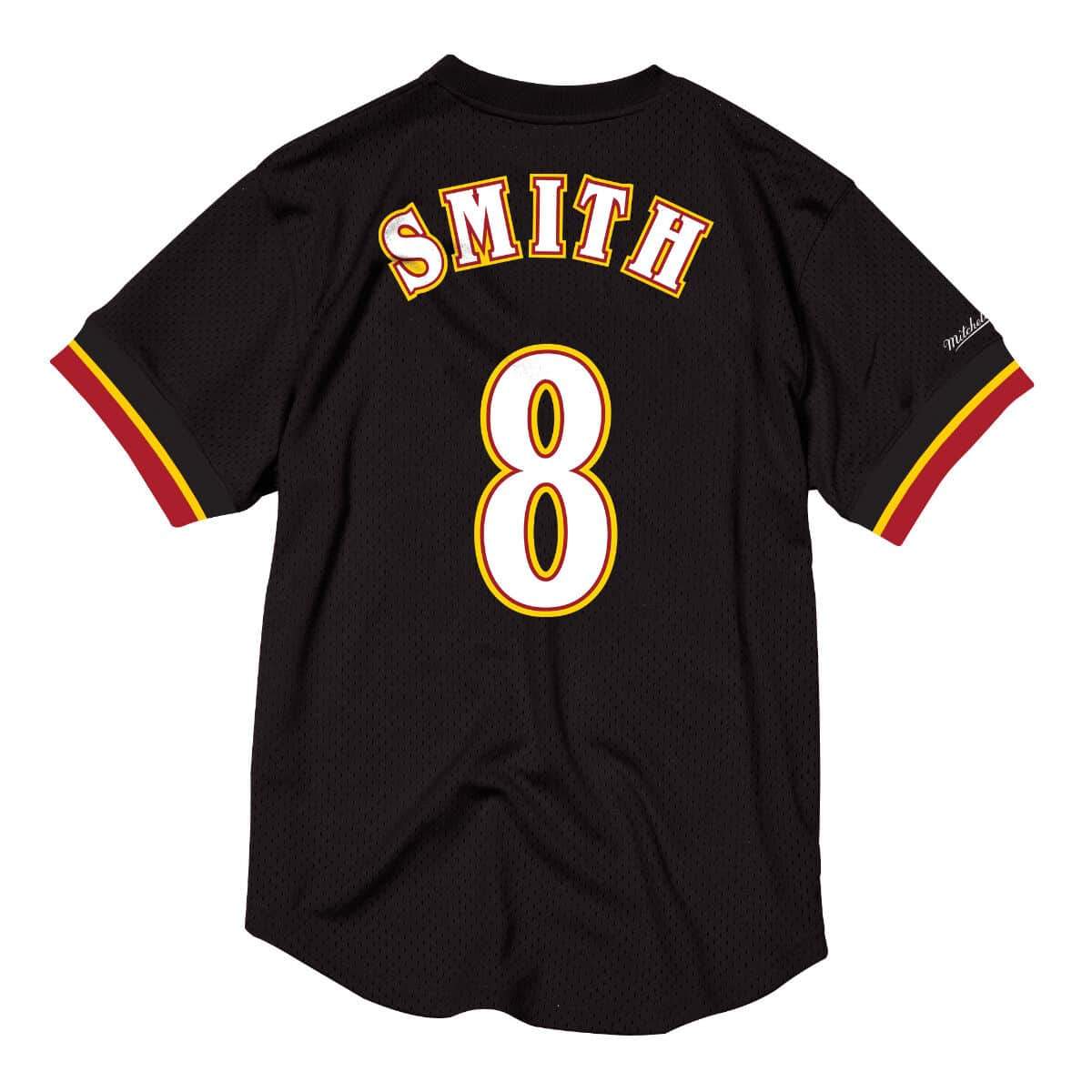 [BA8X4G-AHA-K-KUQ] Mens Mitchell & Ness NBA Mesh Name & Number Crew Neck Steve Smith Hawks