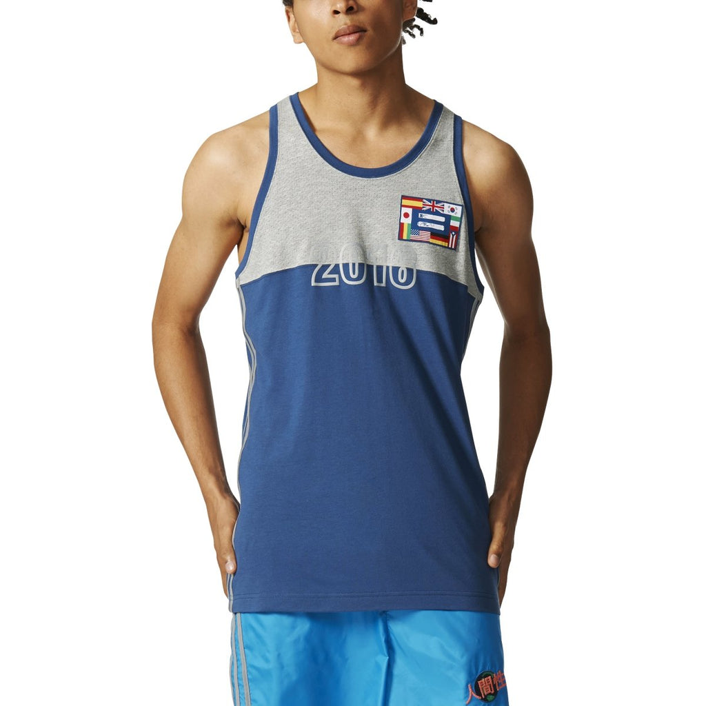 [BJ9087] Mens Adidas Human Race Tank