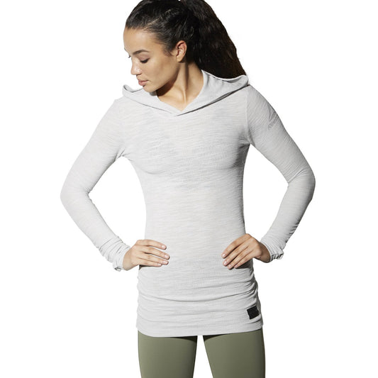 [BK3909] Womens Reebok Noble Fight Long Sleeve Waffle Hoodie