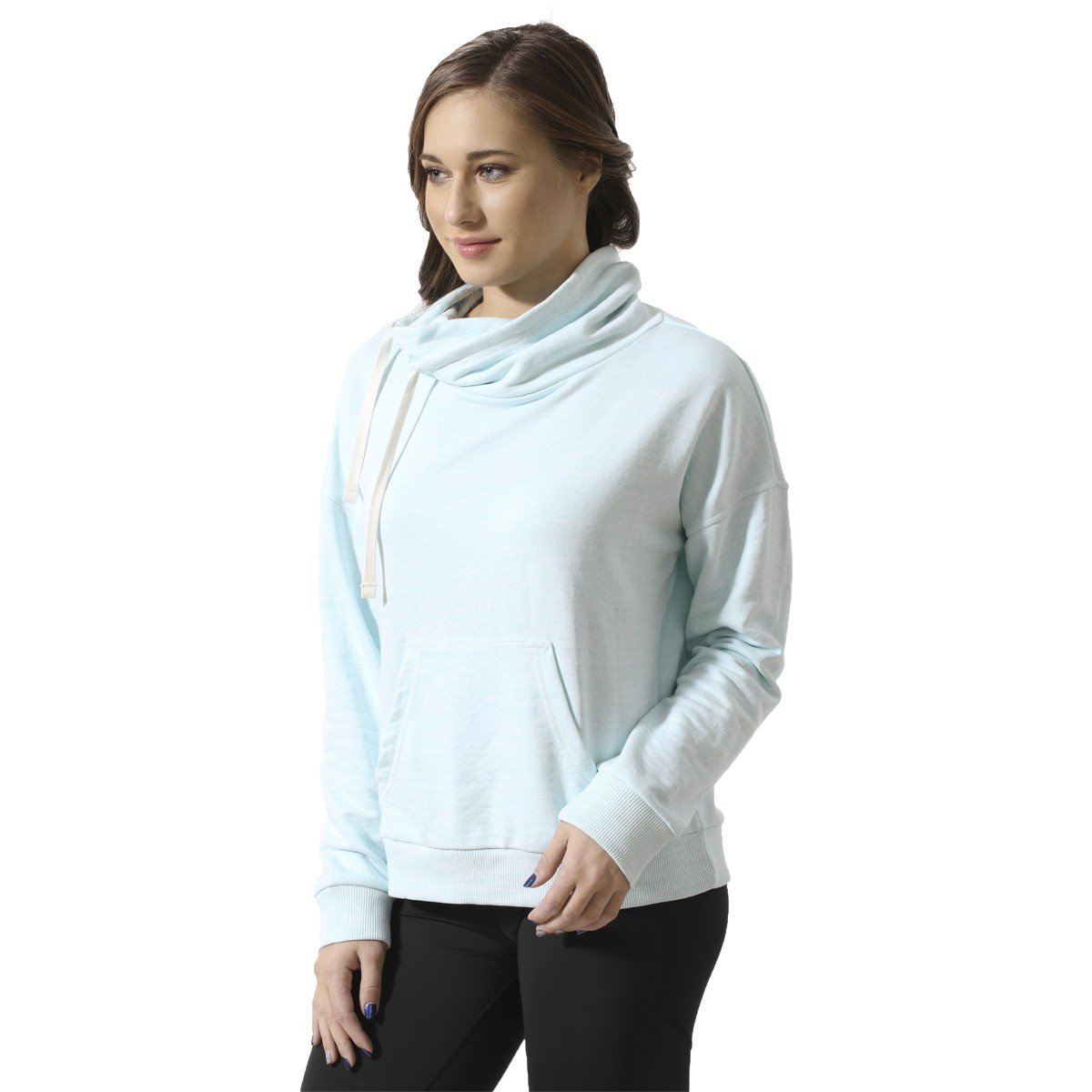 [BK5191] Womens Reebok Elements Marble Cowl Neck Sweatshirt