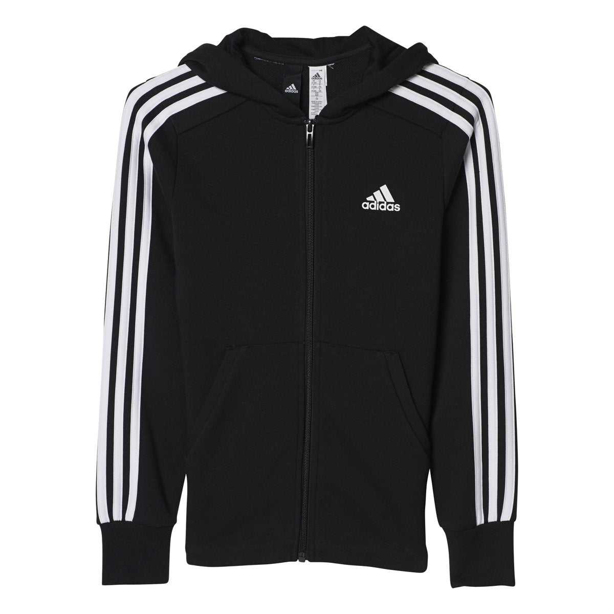 [BP8622] Youth Adidas Essentials 3 Stripe Fullzip Hoodie