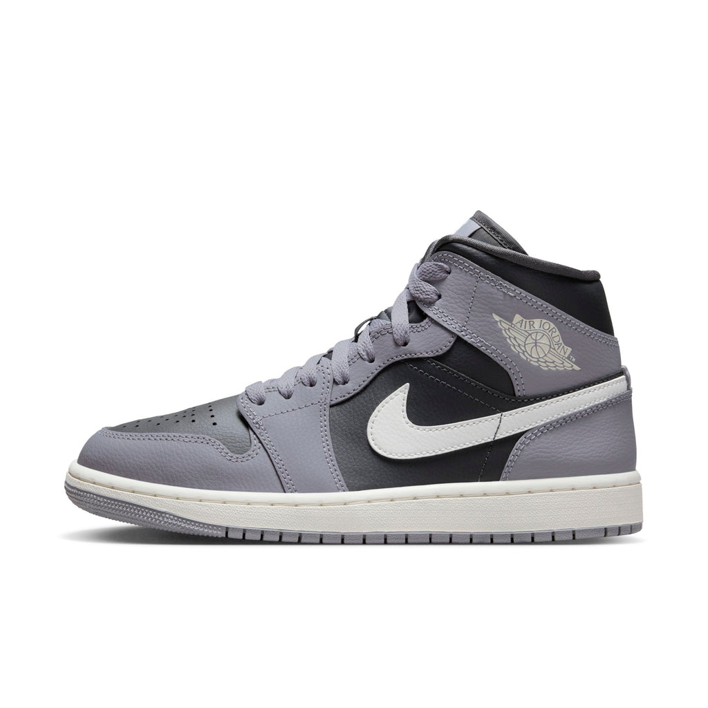 [BQ6472-022] Womens Air Jordan RETRO 1 MID 'CEMENT GREY' (W)