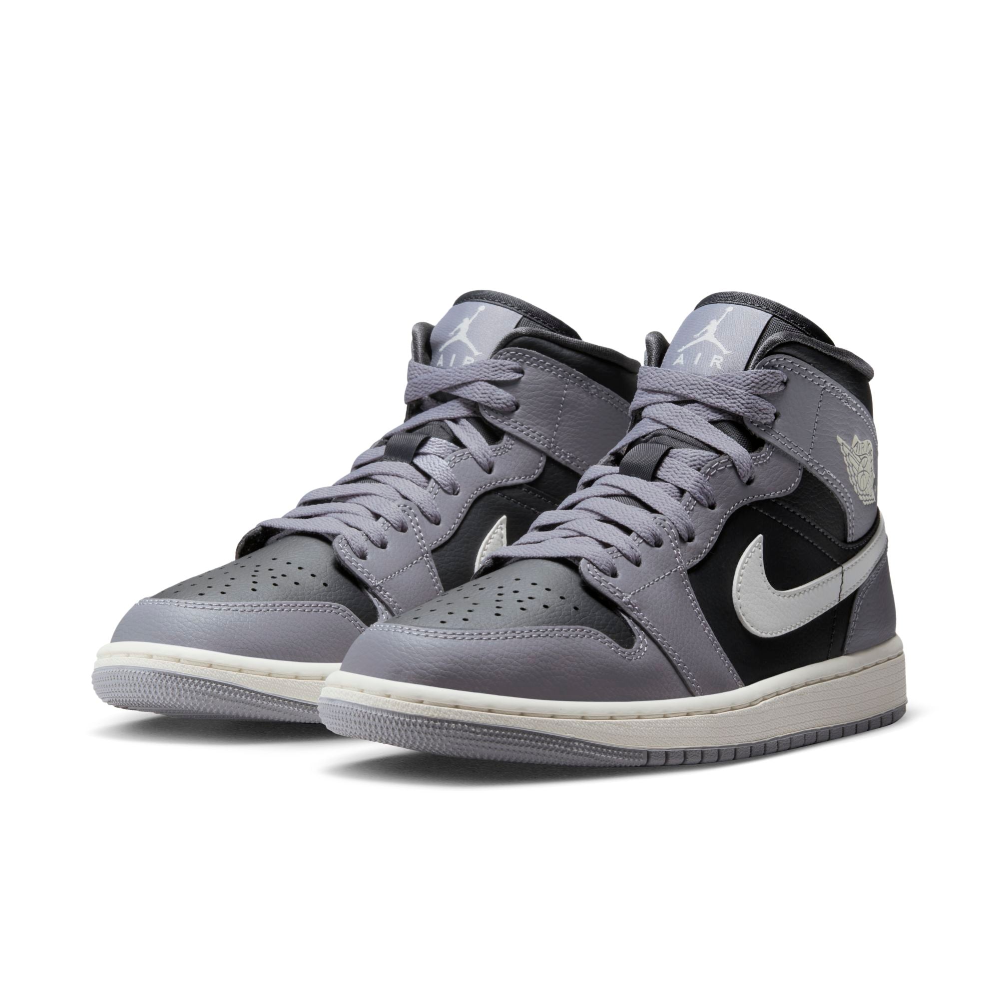 [BQ6472-022] Womens Air Jordan RETRO 1 MID 'CEMENT GREY' (W)