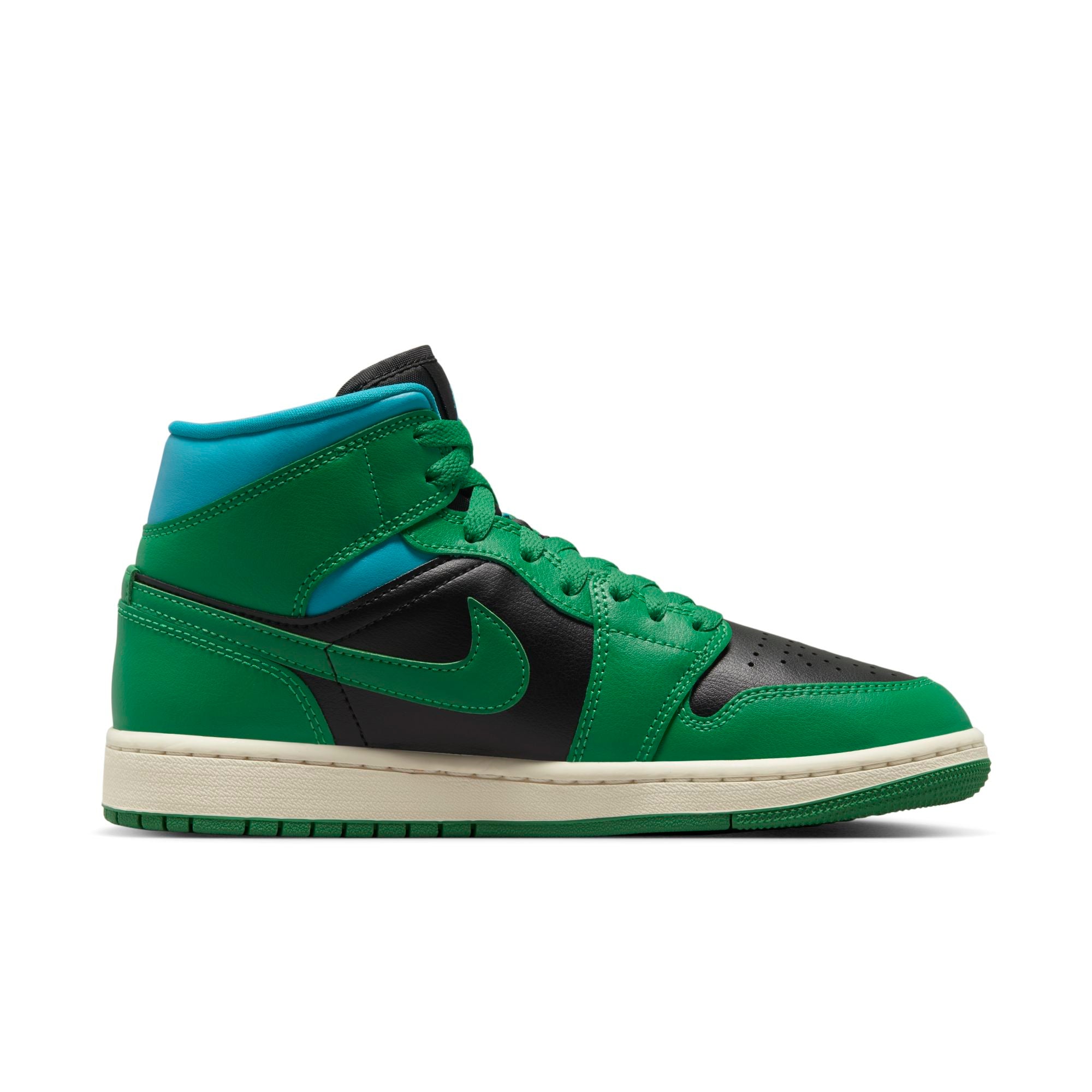 [BQ6472-033] Womens Air Jordan RETRO 1 MID 'LUCKY GREEN AQUATONE'