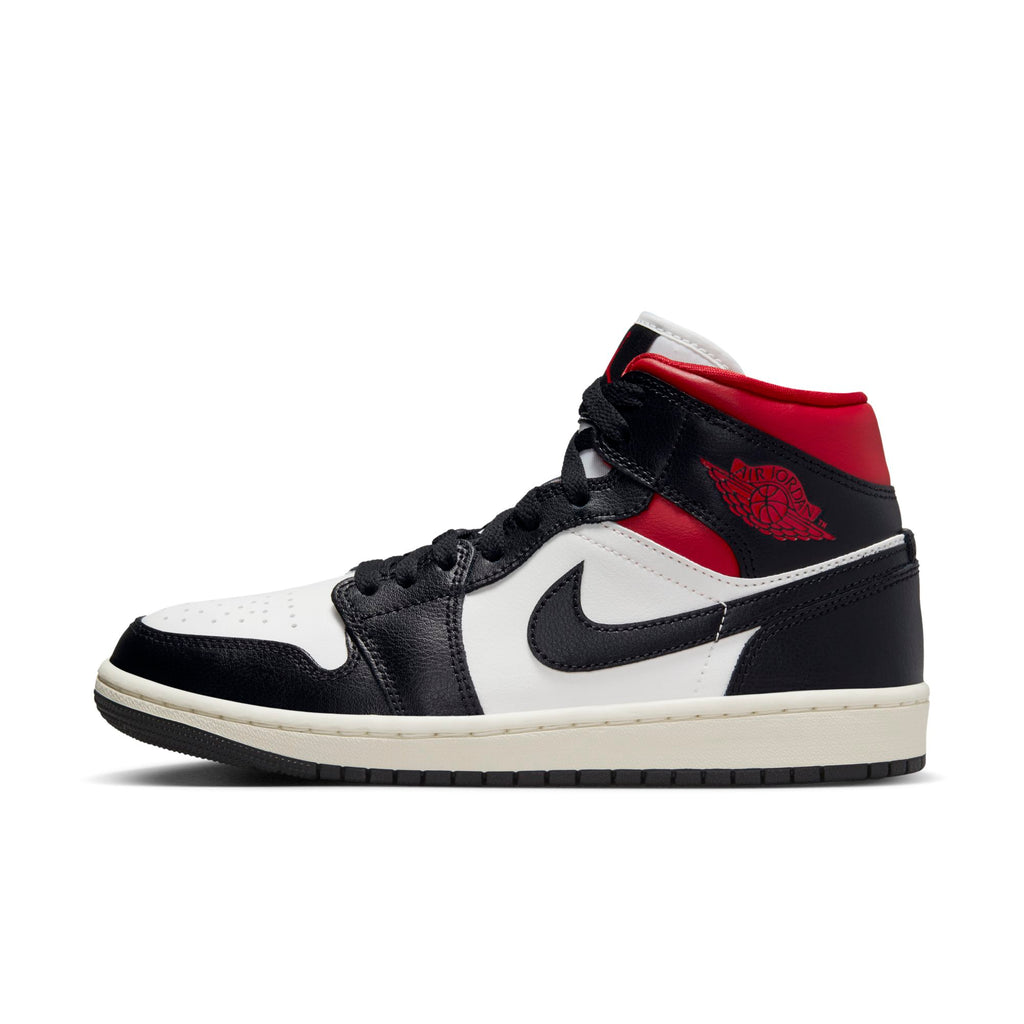 [BQ6472-061] Womens Air Jordan RETRO 1 MID 'GYM RED PANDA'
