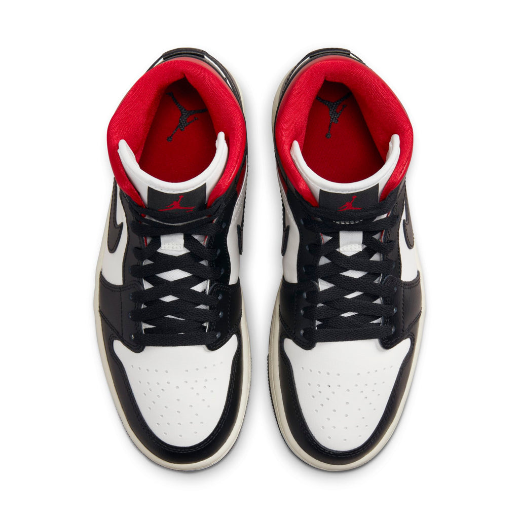 [BQ6472-061] Womens Air Jordan RETRO 1 MID 'GYM RED PANDA'